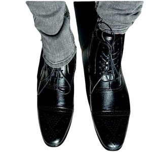 Black High Top Dress Shoes size 10-10.5